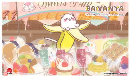 Officially Licensed Bananya Standard Playmat - Sweet Shoppe 